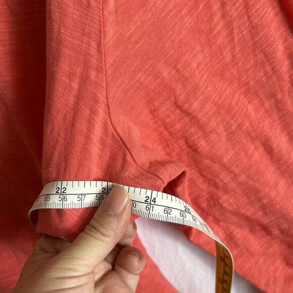 Chicos Shirt Women Sz 3 XL Red  Soft Flowy Button Up Pocket - Picture 7 of 7